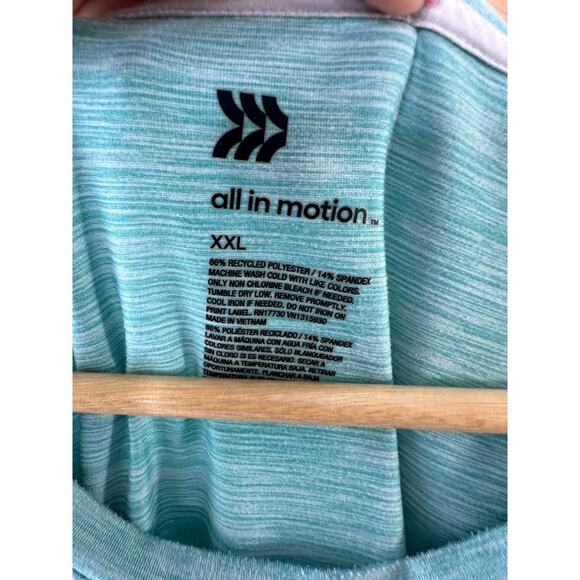All in Motion Blue Short Sleeve T-Shirt Men's XXL - Picture 2 of 4